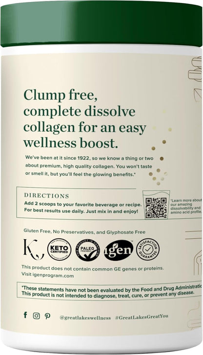 Collagen Peptides Powder – Supports Skin, Hair, Nails, Joints & Digestion – Hydrolyzed, Quick Dissolve, Non-Gmo, Keto & Kosher – Pure Collagen Protein (10 Oz, 14 Servings)