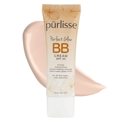 Perfect Glow BB Cream SPF 30 - Luminous Matte Tinted Moisturizer with SPF - Korean Skin Care Formula with Goji & Hawthorn Berry to Hydrate, Brighten & Even Skin - Fair (1.4 Oz)