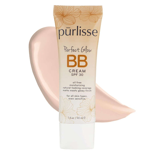 Perfect Glow BB Cream SPF 30 - Luminous Matte Tinted Moisturizer with SPF - Korean Skin Care Formula with Goji & Hawthorn Berry to Hydrate, Brighten & Even Skin - Fair (1.4 Oz)