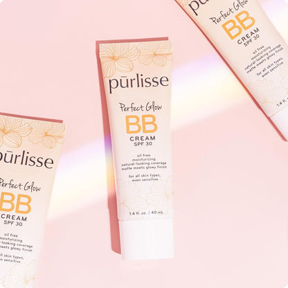 Perfect Glow BB Cream SPF 30 - Luminous Matte Tinted Moisturizer with SPF - Korean Skin Care Formula with Goji & Hawthorn Berry to Hydrate, Brighten & Even Skin - Fair (1.4 Oz)