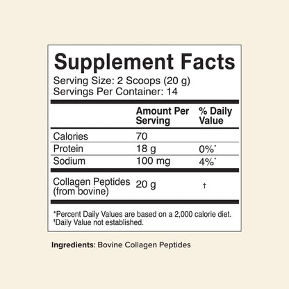Collagen Peptides Powder – Supports Skin, Hair, Nails, Joints & Digestion – Hydrolyzed, Quick Dissolve, Non-Gmo, Keto & Kosher – Pure Collagen Protein (10 Oz, 14 Servings)
