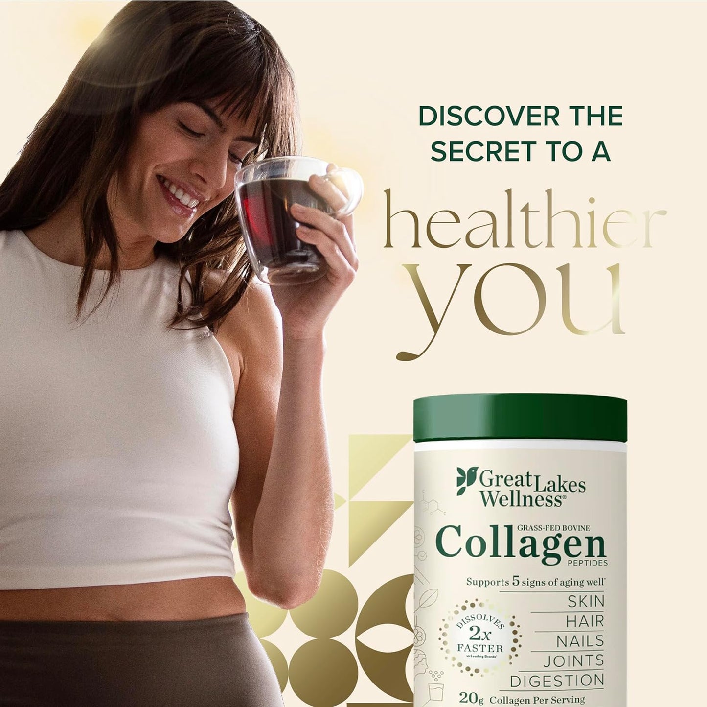 Collagen Peptides Powder – Supports Skin, Hair, Nails, Joints & Digestion – Hydrolyzed, Quick Dissolve, Non-Gmo, Keto & Kosher – Pure Collagen Protein (10 Oz, 14 Servings)