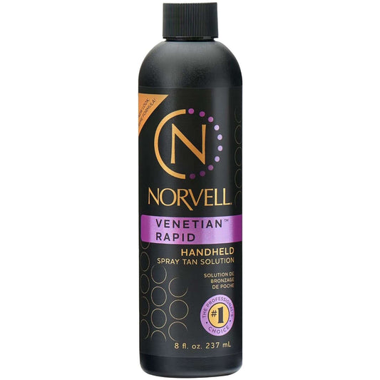 Premium Rapid Spray Tan Solution Venetian One 8 Fl Oz – Professional Sunless Tanning Formula for Ultra Fast Natural Bronze Glow, Streak Free, Fast Drying, Long Lasting Color