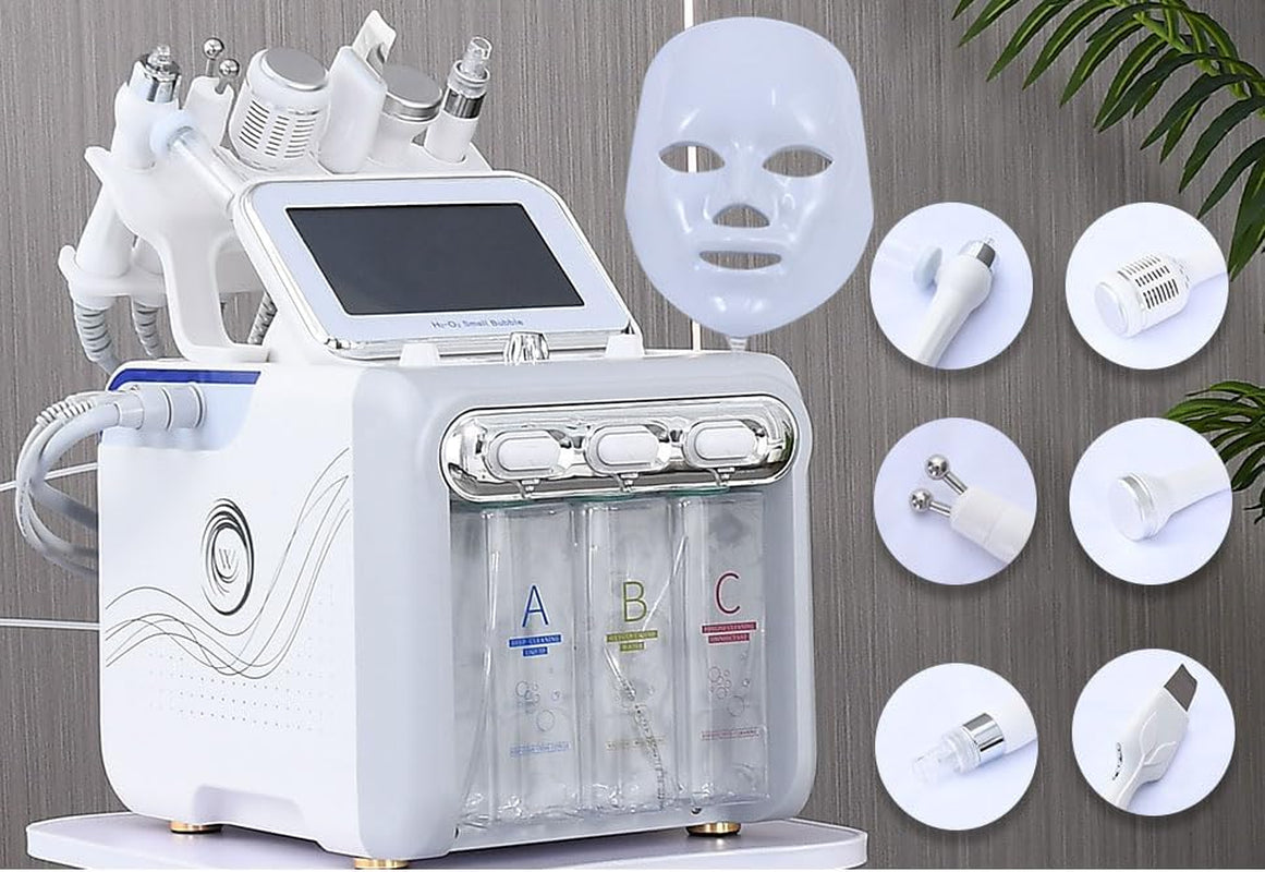 Hydrogen Oxygen 7 In1 Facial Care Machine with Mask Multifunctional Face Skin Care Device Elite