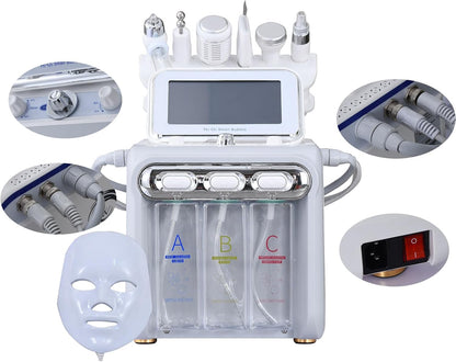 Hydrogen Oxygen 7 In1 Facial Care Machine with Mask Multifunctional Face Skin Care Device Elite